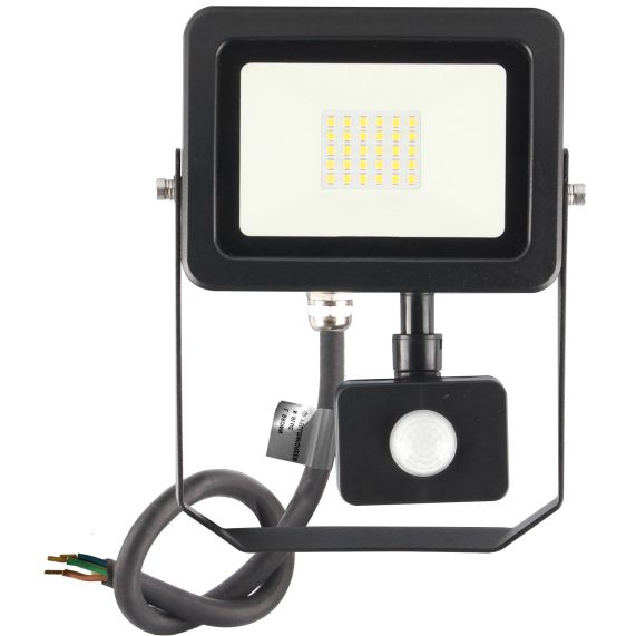 Yonna II - Projecteur LED 20W 4000K 2000lm 110° IP44 noir PIR