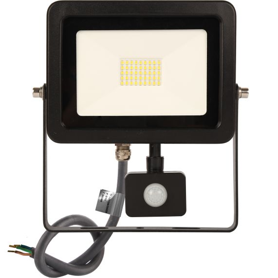 Yonna II - Projecteur LED 30W 3000K 2850lm 110° IP44 noir PIR