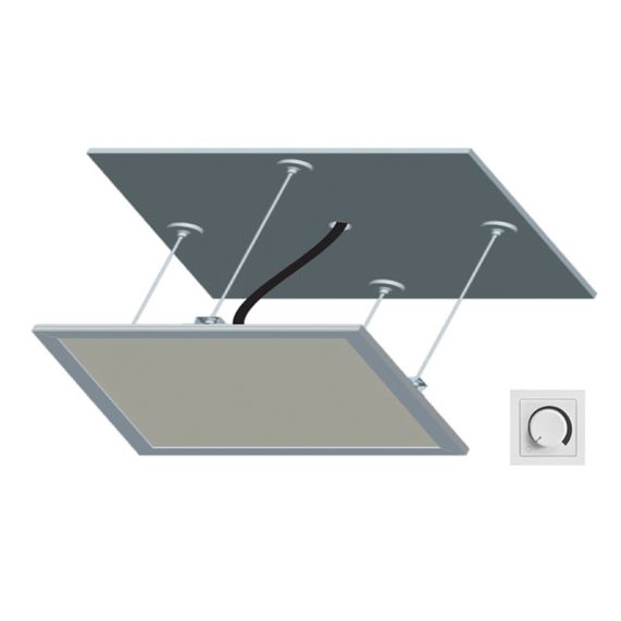 FS Dalle Led 18W 4000-4500K 300X595X14Mm Susp Pour Vari