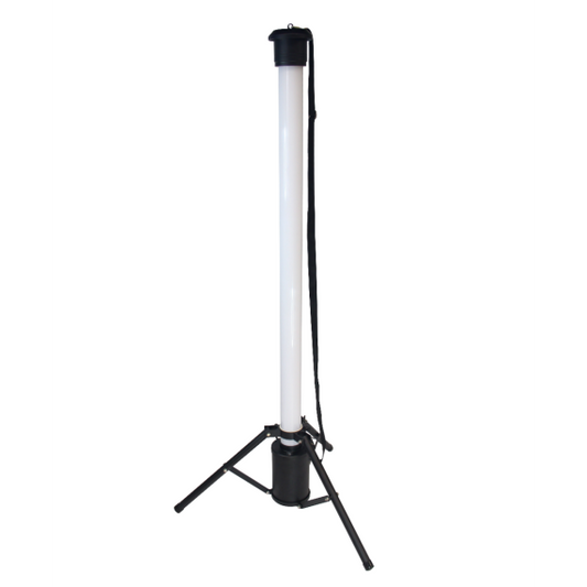 Eclairage chantier led noir batterie ou secteur Lassen 55W IP65 6100lm 6000K