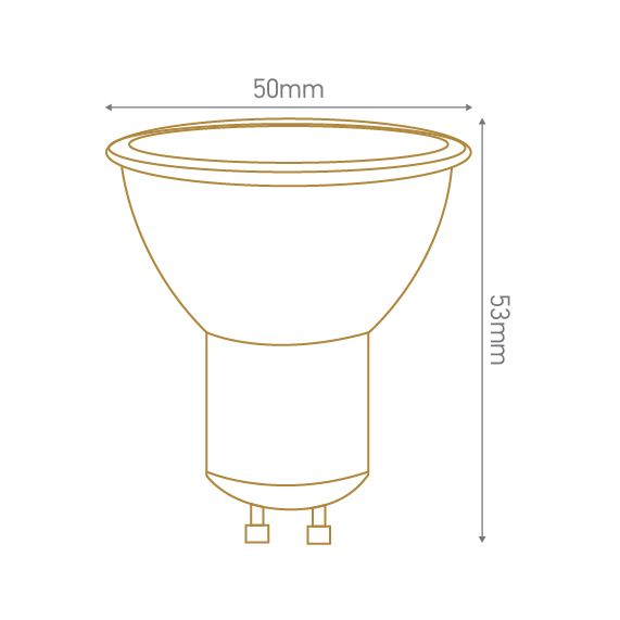 Nouveau Spot GU10 6,5W 36° 2700K 460lm dim - Nacré Effet Dichroique