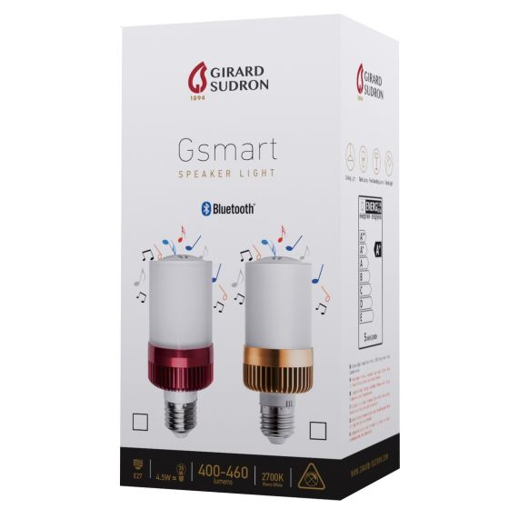 GSmart - BB Speaker LED 4,5W E27 400>460Lm - Couleur Or Rose
