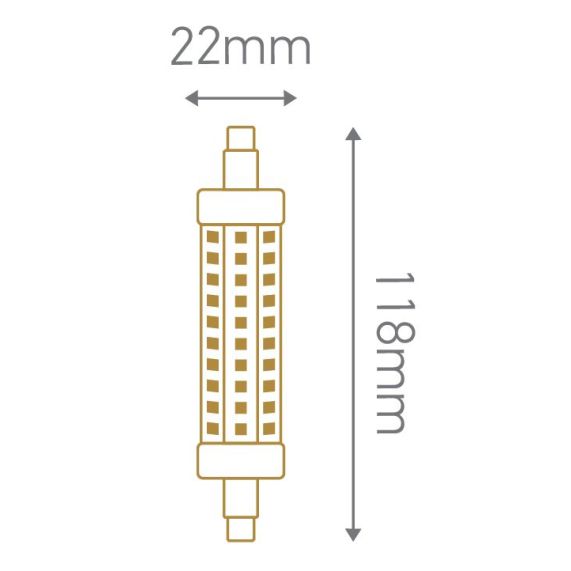 FS R7S LED 118mm 360° 10W 2700K 1055Lm Dim. (en remplacement de la version 12W/1250lm) 3125461672836
