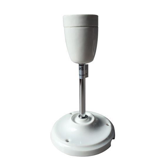 Suspension Rigide Pavillon Et Douille E27 Céramique Blanche