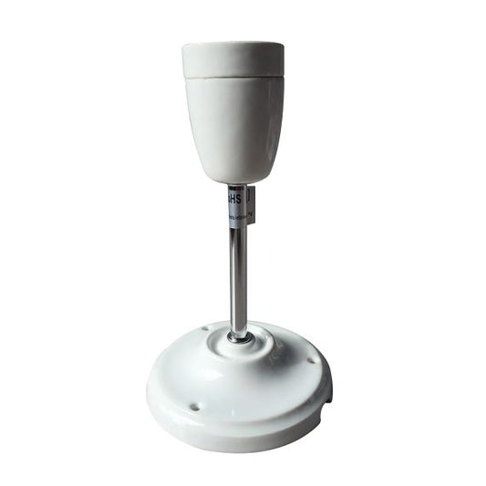 Suspension Rigide Pavillon Et Douille E27 Céramique Blanche