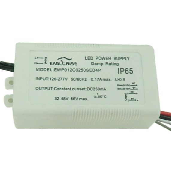 Driver pour spot encastré LED 100x48x27 12W 0-10V Dim blanc