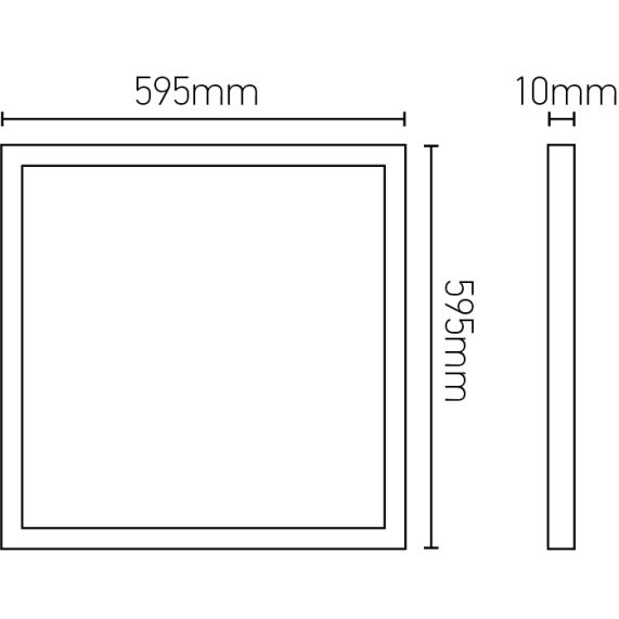 FS ECOWATTS Dalle LED 600x600 IP40 36W 4000K 3000lm 120° Blanc UGR<21 Flicker
