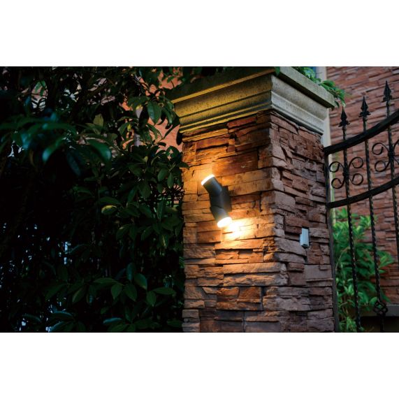 Elypte - Eclairage résidentiel 12,5W 3000K 700lm 65x94x220mm CLI IP54 rond Anthracite