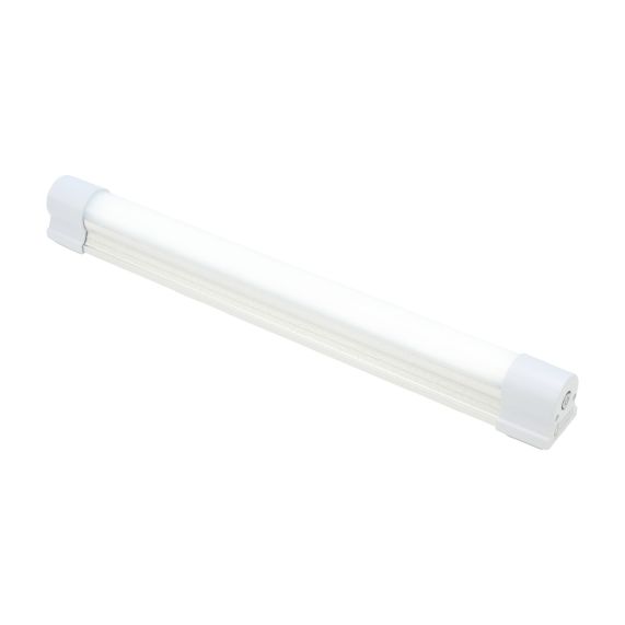Dione - Batterie tube LED 340x33.5x39 6W 6000K 700-360-75lm 120° argent Dim