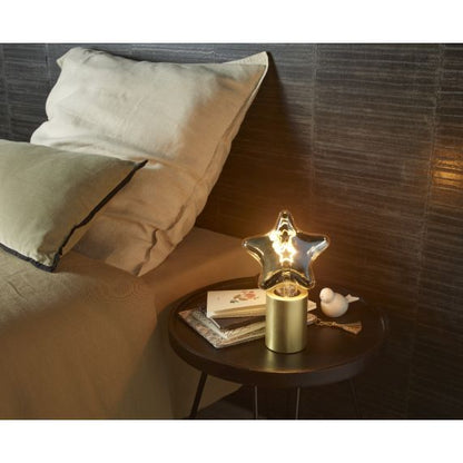 Lampe a poser E27 dore effet metal Palladium 220-240V IP20 70x96mm