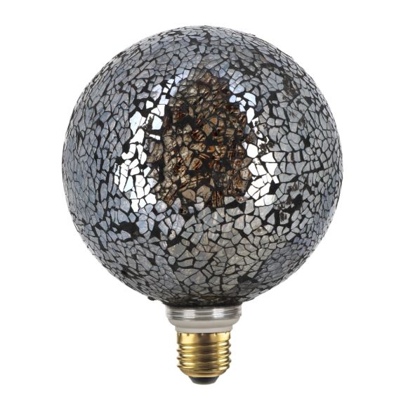 Globe G125 E27 Argente Mosaique 4W 470lm 2700K dim