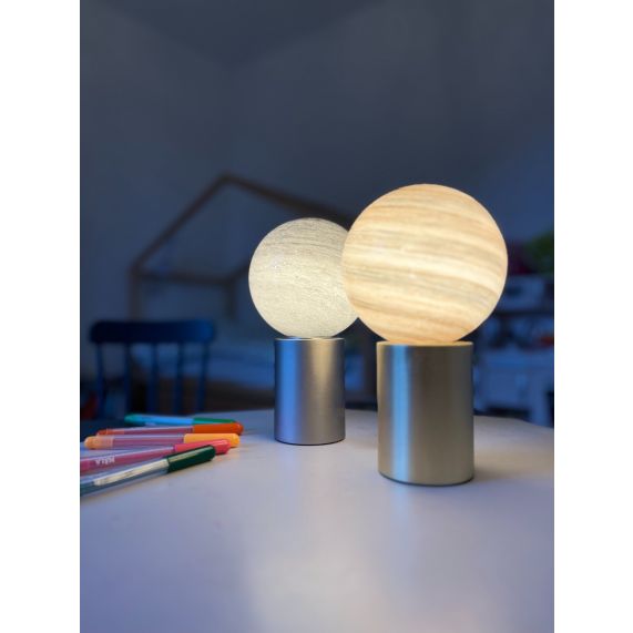 Globe G125 E27 Gris Lune Planete 3W 300lm 2700K