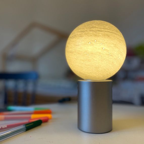 Globe G125 E27 Gris Lune Planete 3W 300lm 2700K