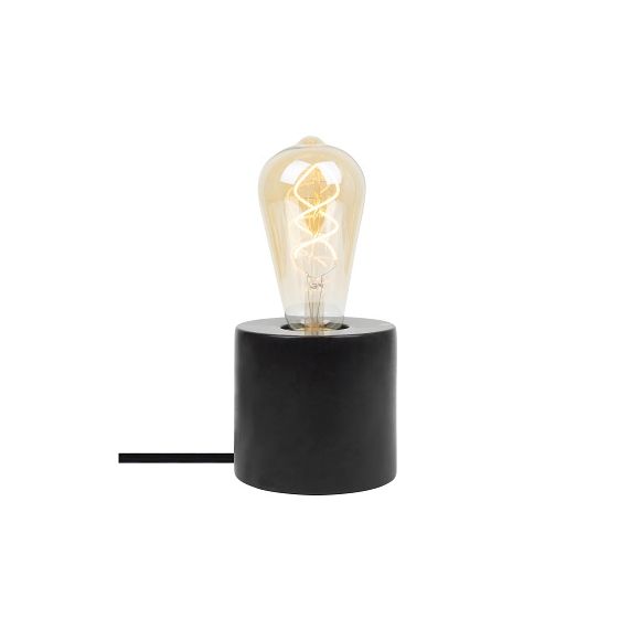 Lampe a poser E27 noir effet marbre Paros 220-240V IP20 98x90mm