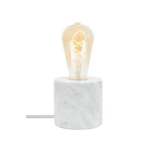 Lampe a poser E27 blanc effet marbre Paros 220-240V IP20 98x90mm