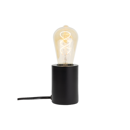 Lampe a poser E27 noir effet metal Palladium 220-240V IP20 70x96mm