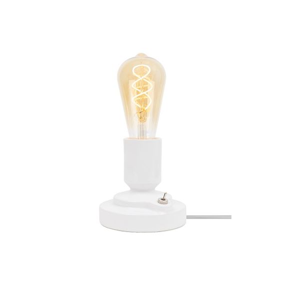 Lampe a poser E27 blanc effet ceramique Vallauris 220-240V IP20 115x110mm