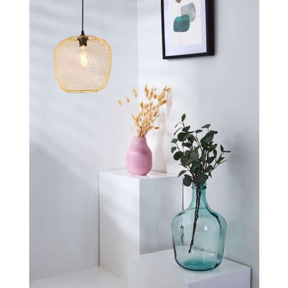 Suspension abat-jour metal E27 laiton Colombe IP20