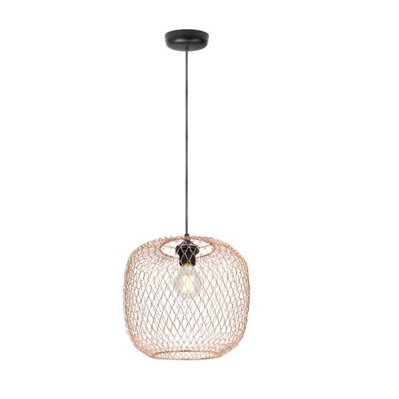 Suspension abat-jour metal E27 cuivre Colombe IP20