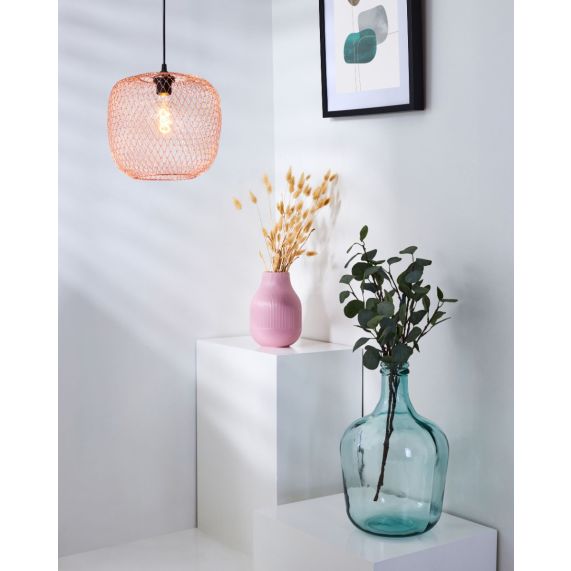 Suspension abat-jour metal E27 cuivre Colombe IP20