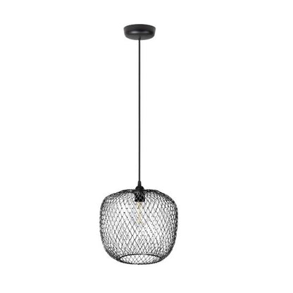 Suspension abat-jour metal E27 noir Colombe IP20