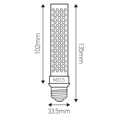 Tube RN E27 Chrome Composite 3,5W 30lm 1800K