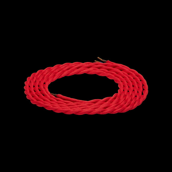 Câble Textile Torsadé 2x0,75mm Rose 2 Mètres