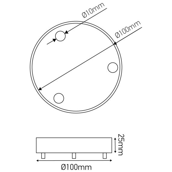 Plafonnier Acier blanc 3S