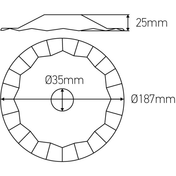 Abat-jour métallique noir Ø 187 mm avec anneau de fixation en caoutchouc