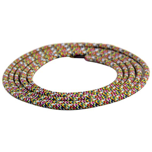 FS Câble Textile Rond 2x0,75mm2 Double Isolation Noir/Rouge/Orange/Vert 2 Mètres