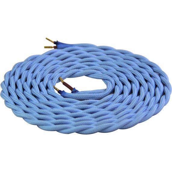 FS Cable torsadé bleu ciel 2 mètres 2 x 0,75mm2