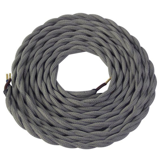 Cable torsadé gris 2 mètres 2 x 0,75mm2