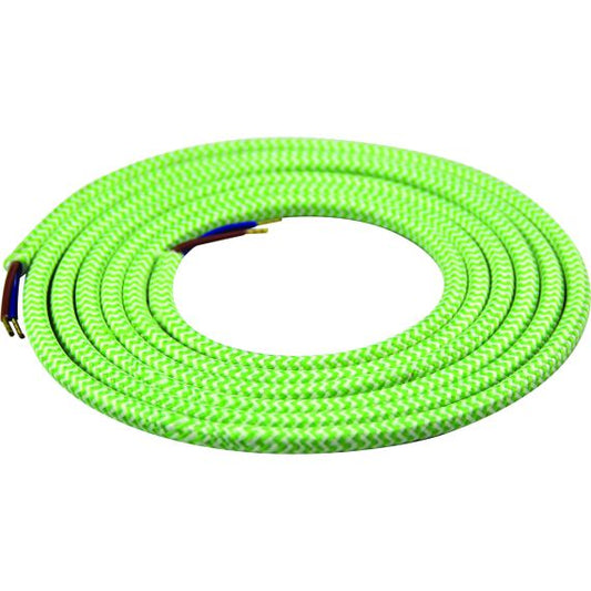 FS Cable rond chiné vert d eau 2 mètres 2 x 0,75mm2