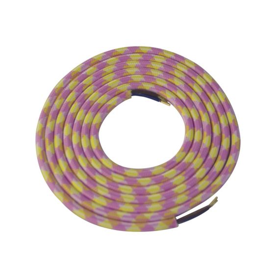 FS Cable rond rose jaune blanc 2 mètres 2 x 0,75mm2