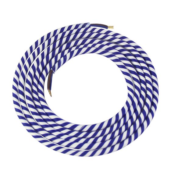 Cable rond spirale bleu blanc 2 mètres 2 x 0,75mm2