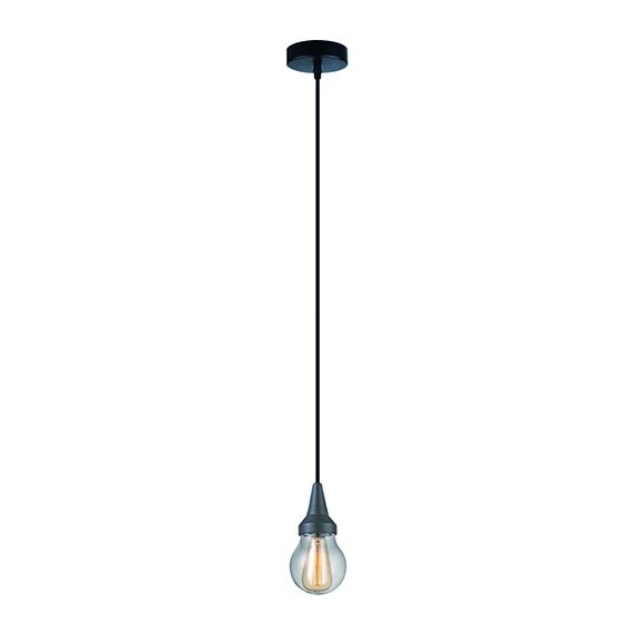 FS EL Suspension alu IP44 E27 Max.25W abat-jour Verre clair - Noir Mat extérieur cable PVC L.150cm Noir