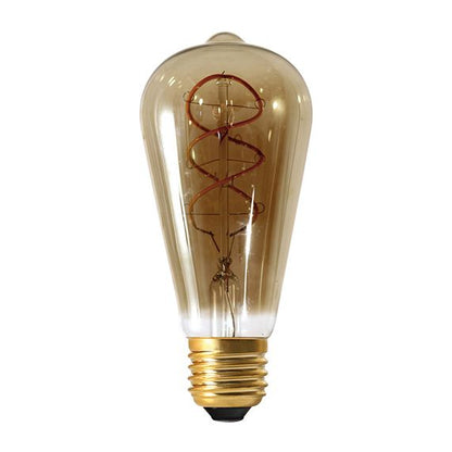Edison Filament LED TWISTED 4W E27 2000K 200lm Dim. Smoky