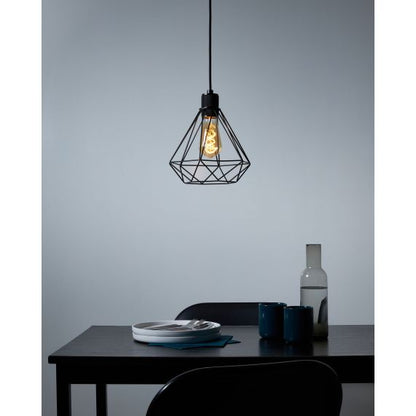 Abat-jour cage métal H.21cm noir
