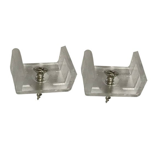 Kit 2 Attaches plastique + 2 vis pour ruban LED