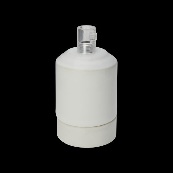 Douille Céramique E27 Blanc Antique