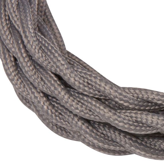 Cable torsadé gris 2 mètres 2 x 0,75mm2