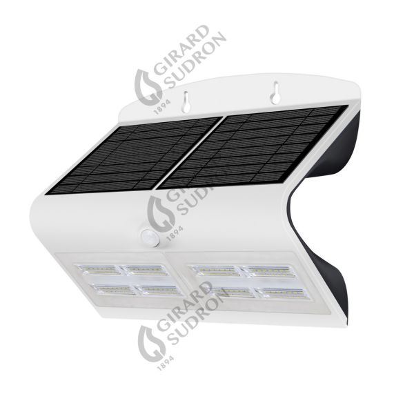 BUTTERFLY - Projecteur solaire LED blanc détecteur présence IP65 4000K 6,8W 800lm