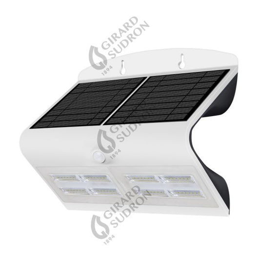 BUTTERFLY - Projecteur solaire LED blanc détecteur présence IP65 4000K 6,8W 800lm