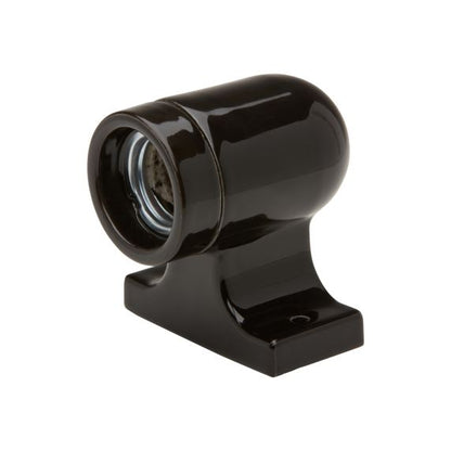 Applique porcelaine E27 av. patte de fixation noir