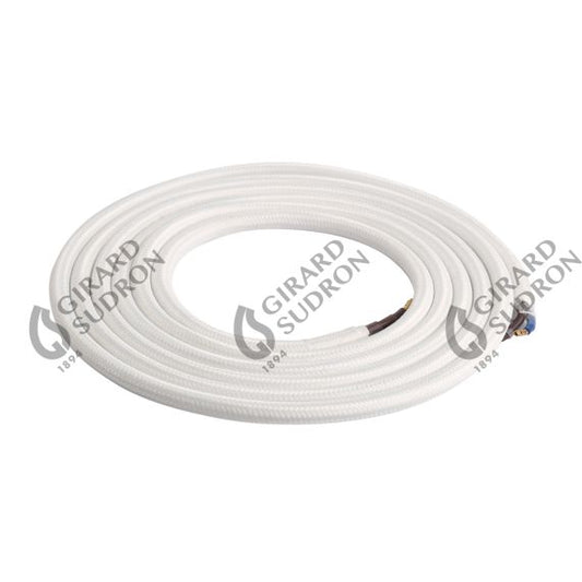 Câble électrique textile rond blanc 2x0,75mm L2M double isolation