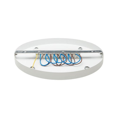 Plafonnier Acier D.300mm Blanc 5 Sorties + Arrêts Pour Câbles D.6mm