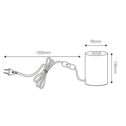 CONCRETE - Cylindric table lamp - E27