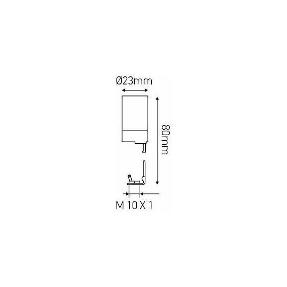 Support bougie E14 femelle 10x1 D23,5x80mm
