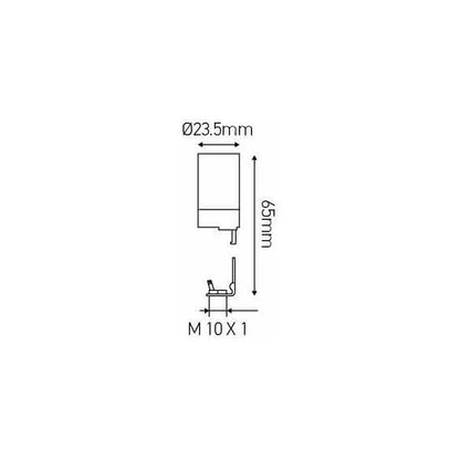 Support bougie E14 femelle pas de bec D23,5x65mm