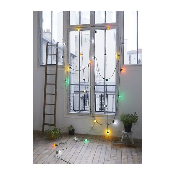 FS ECOWATTS - GUIRLANDE LUMINEUSE EXTERIEURE NOIRE 5M DOUILLE E27 X5 3